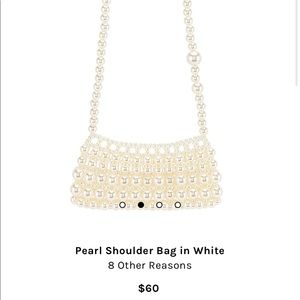 White pearl handbag - worn once for wedding
